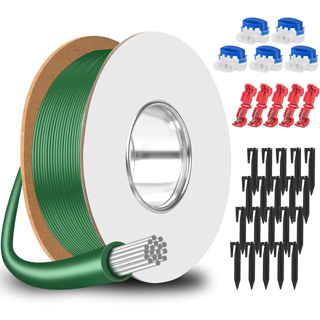 Juego de cable perimetral GROFIS con 100 m de cable, piquetas de suelo y uniones estancas