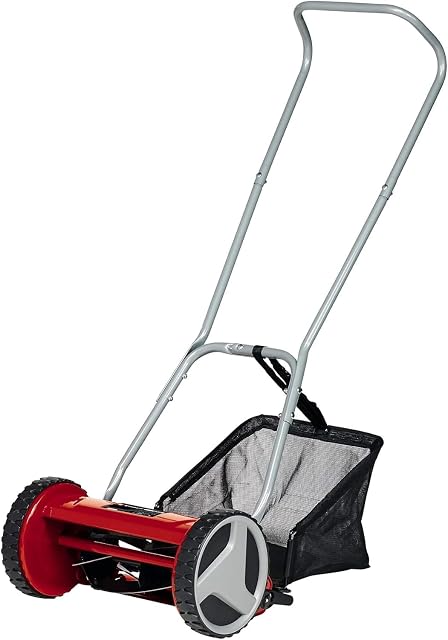 Cortacésped helicoidal manual Einhell GC-HM 300 con 30 cm de anchura de corte y recogedor