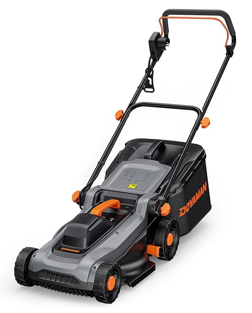 Cortacésped eléctrico con cable DOVAMAN LA36A con chasis de 36 cm y recogedor de 40 litros
