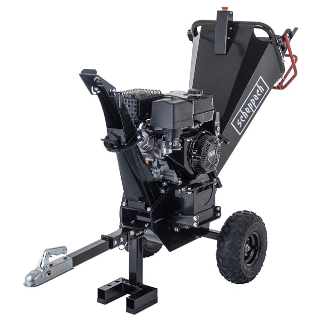 Biotriturador de gasolina Scheppach PGS420E con motor de 420 cm³ y enganche de bola