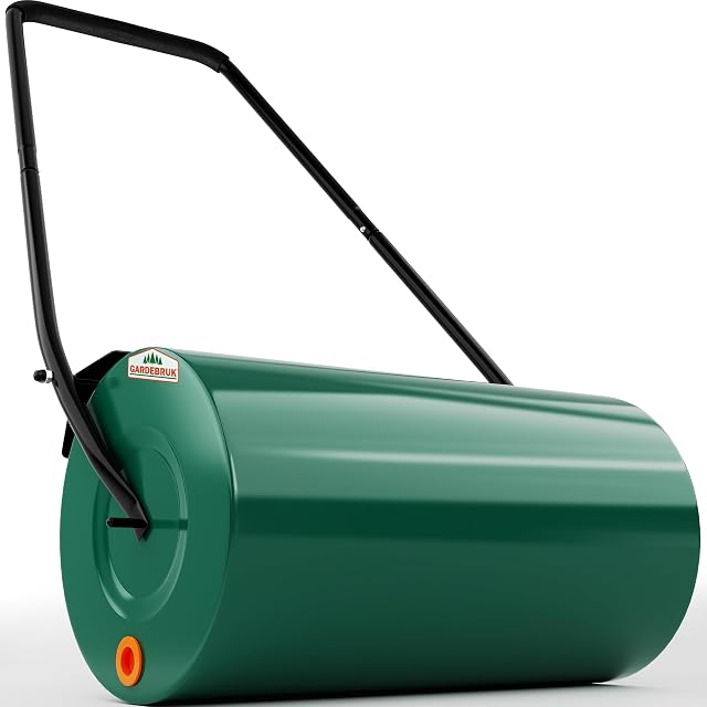 Rodillo de césped Gardebruk de acero de 60 cm con mango acolchado y rasqueta
