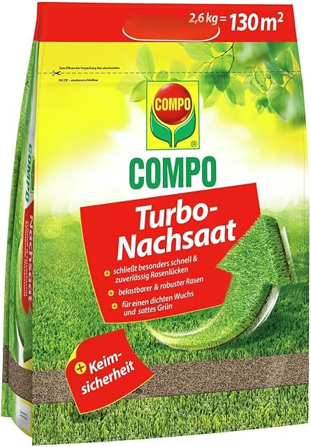 Caja de 2,6 kg de semilla de resiembra COMPO Turbo para césped