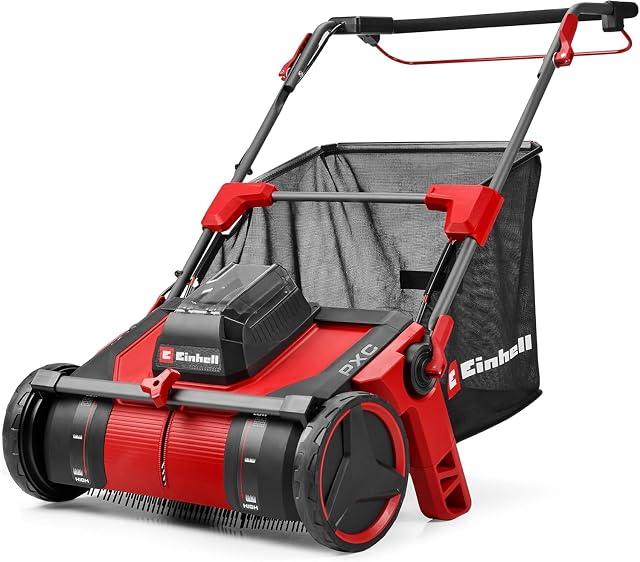 Recogedor de hojas y césped a batería Einhell GE-GC 18/55 Li con cepillo giratorio de 55 cm