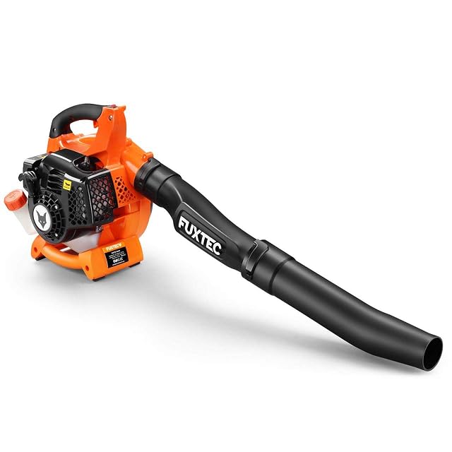 Soplador de hojas de gasolina FUXTEC FX-LB126 con tubos de soplado curvo y recto