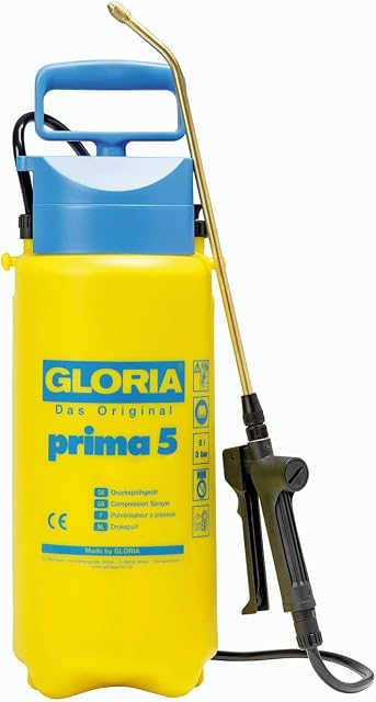 Pulverizador a presión GLORIA prima 5 de cinco litros con lanza