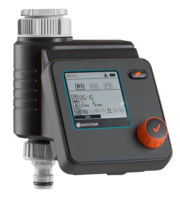 Control de riego Gardena Select con interfaz de girar y pulsar